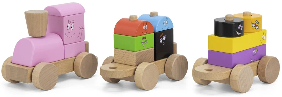 Label Label Barbapapa Houten Stapeltoren Trein LLBB-35885 2 Label Label Barbapapa Houten Stapeltoren Trein LLBB-35885 - Afbeelding 2