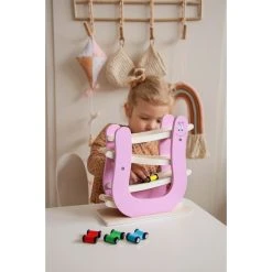 Label Label Barbapapa Houten Autobaan LLBB-37032 -BabyWereldNederland llbb 37032 barbapapa wooden car slider 05