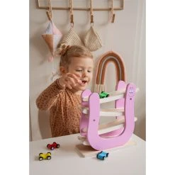 Label Label Barbapapa Houten Autobaan LLBB-37032 -BabyWereldNederland llbb 37032 barbapapa wooden car slider 08