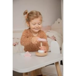 Label Label Roze Houten Tuimelring Piramide LLWT-25224 -BabyWereldNederland llwt 25224 5420067925224 stacking rings balance pink 03