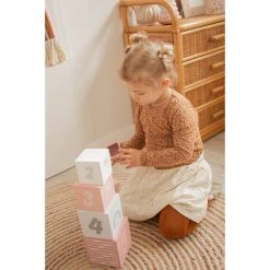 Label Label Roze Houten Stapelblokken LLWT-25309 -BabyWereldNederland llwt 25309 5420067925309 stacking blocks numbers pink 02