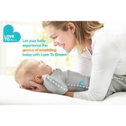Love To Dream Swaddle Up 1.0 Grey Medium 6-8.5 Kg Inbakerslaapzak L1001001GRM -BabyWereldNederland love to dream swaddle up grey medium 6 8.5 kg inbakerslaapzak l1001001grm 12