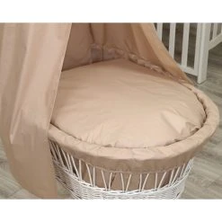 MamaLoes Pure Beige Deluxe Wit Baby Wiegje 84482 7 MamaLoes Pure Beige Deluxe Wit Baby Wiegje 84482 -BabyWereldNederland mamaloes amy beige bekleding voor deluxe wieg 84482 3