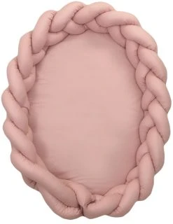 MamaLoes Amy Pure Roze 2-in-1 Babynest En Braided Bedbumper 80662