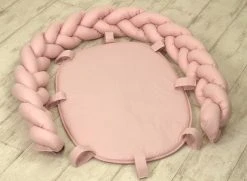 MamaLoes Amy Pure Roze 2-in-1 Babynest En Braided Bedbumper 80662 -BabyWereldNederland mamaloes amy pure roze 2 in 1 babynest en braided bedbumper 80662 7