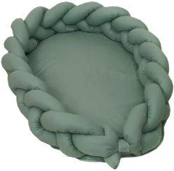 MamaLoes Amy Pure Stonegreen 2-in-1 Babynest En Braided Bedbumper 80663 12 MamaLoes Amy Pure Stonegreen 2-in-1 Babynest En Braided Bedbumper 80663 -BabyWereldNederland mamaloes amy pure stonegreen 2 in 1 babynest en braided bedbumper 80663