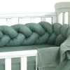 MamaLoes Amy Pure Stonegreen 210 Cm Braided Bedbumper 80122
