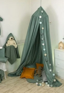 MamaLoes Amy Pure Stonegreen Klamboe 80100 -BabyWereldNederland mamaloes amy pure stonegreen klamboe 80100