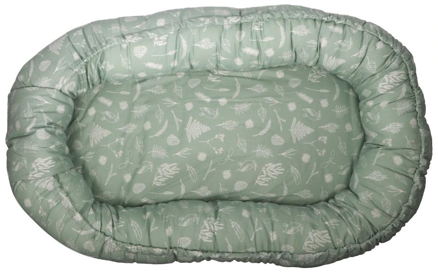 MamaLoes Botanical Stone Green Babynest 2 MamaLoes Botanical Stone Green Babynest - Afbeelding 2