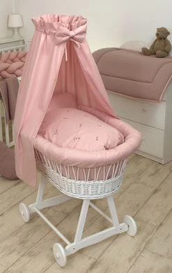 MamaLoes Pure Roze Deluxe Wit Baby Wiegje 80634