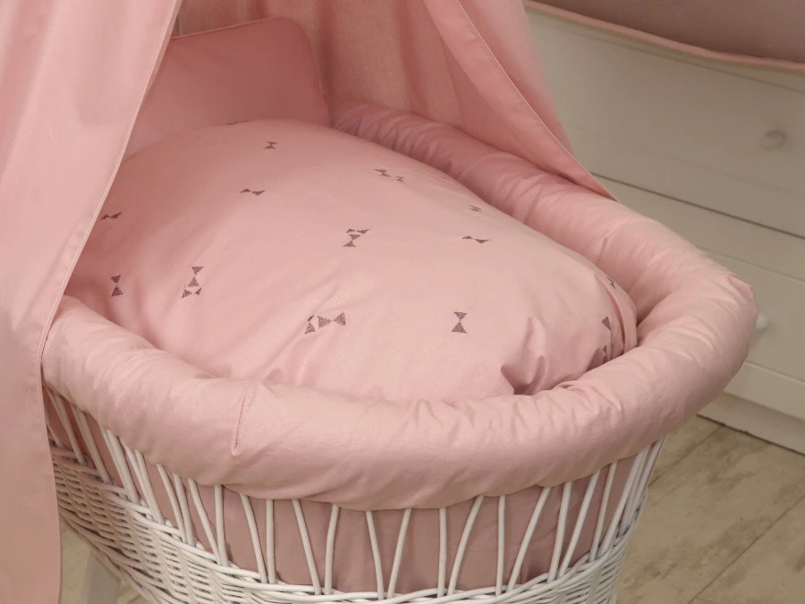 MamaLoes Pure Roze Deluxe Wit Baby Wiegje 80634 2 MamaLoes Pure Roze Deluxe Wit Baby Wiegje 80634 - Afbeelding 2