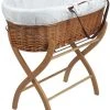 MamaLoes Rotan Naturel Draagwieg Met Witte Bekleding 66936