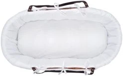 BabyWereldNederland -BabyWereldNederland mamaloes rotan naturel draagwieg met witte bekleding 66936 2