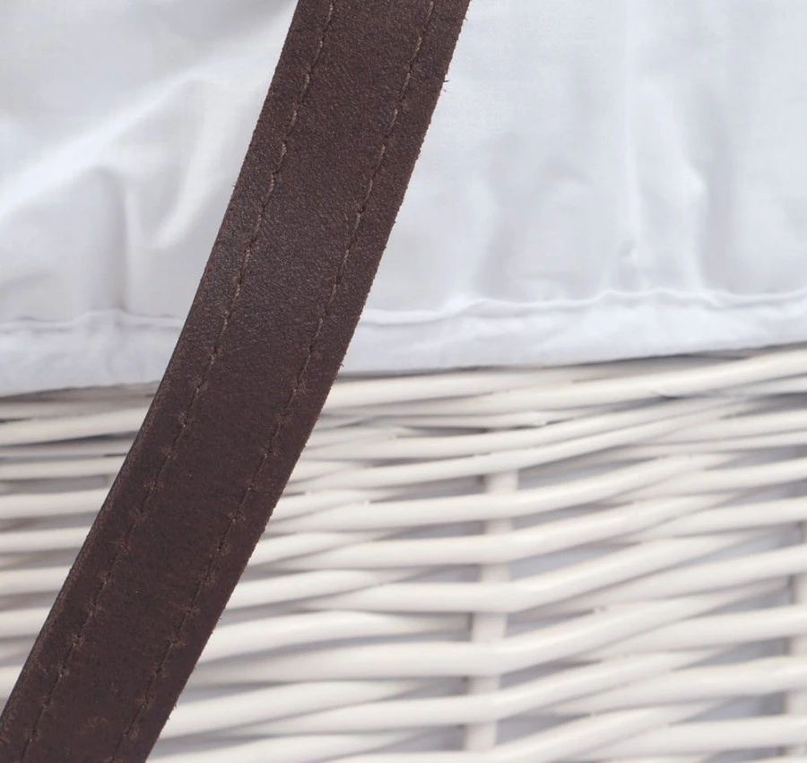 MamaLoes Rotan Wit Draagwieg Met Witte Bekleding 66933 4 MamaLoes Rotan Wit Draagwieg Met Witte Bekleding 66933 - Afbeelding 4