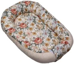 MamaLoes Vintage Bloemen Omkeerbaar Babynest ML020116 -BabyWereldNederland mamaloes vintage bloemen omkeerbaar babynest ml020116