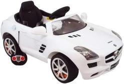 Eco Toys Mercedes SLS Wit Elektrische Kinderauto CLB-681r -BabyWereldNederland mercedes wit 1