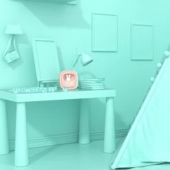 MOB Billy Roze Klok En Nachtlampje BILLY-PK-01 -BabyWereldNederland mob billy roze klok en nachtlampje billy pk 01 3