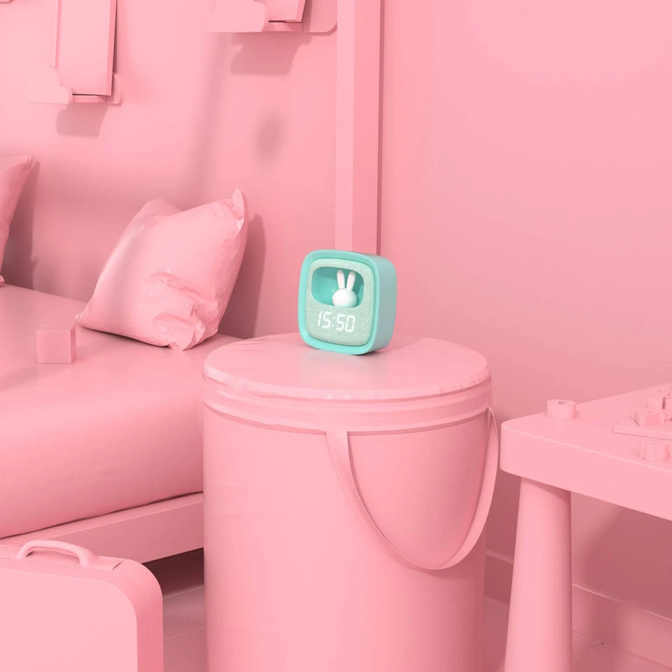 MOB Billy Turquoise Klok En Nachtlampje BILLY-BL-01 5 MOB Billy Turquoise Klok En Nachtlampje BILLY-BL-01 - Afbeelding 5