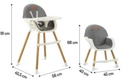 Momi Flovi Light Grey/White 2-in-1 Kinderstoel KRKA00020 -BabyWereldNederland momi flovi afmetingen wit
