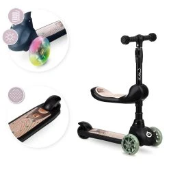 Momi Kiuru Black 2-in-1 Step/Loopfiets HUBA00035 -BabyWereldNederland momi kiuru black 2 in 1 step loopfiets huba00035 9