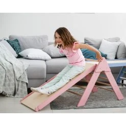 Luna Toys Roze Houten Klimrek Met Glijbaan LU-36974 16 Luna Toys Roze Houten Klimrek Met Glijbaan LU-36974 -BabyWereldNederland pink 3