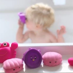 Playgro Sea Friends Pink 7 Stuks Drijvende Badspeeltjes P0188416 -BabyWereldNederland playgro sea friends pink drijvend badspeeltje p0188416.4