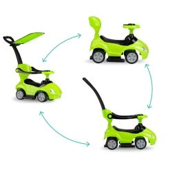 QKids Lolo Lime Green 2-in-1 Ride-on Loopauto QKIDS00007 -BabyWereldNederland qkids lolo lime green 2 in 1 ride on loopauto qkids00007 7
