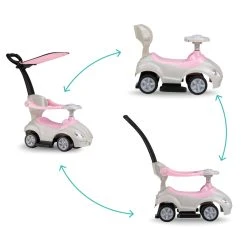 QKids Lolo Pink 2-in-1 Ride-on Loopauto QKIDS00006 -BabyWereldNederland qkids lolo pink 2 in 1 ride on loopauto qkids00006 7