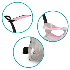 QKids Lolo Pink 2-in-1 Ride-on Loopauto QKIDS00006 -BabyWereldNederland qkids lolo pink 2 in 1 ride on loopauto qkids00006 8