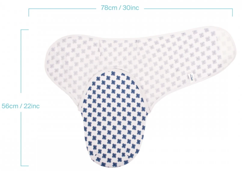 Sevibaby Blue Flower Jersey Inbakerdoek 118-170 4 Sevibaby Blue Flower Jersey Inbakerdoek 118-170 - Afbeelding 4