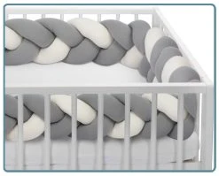Sevibaby Grijs 3-in-1 Braided Bedbumper En Babynest 521-13 -BabyWereldNederland sevibaby grijs 3 in 1 braided bedbumper en babynest 521 13 3