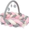Sevibaby Roze 3-in-1 Braided Bedbumper En Babynest 521-2