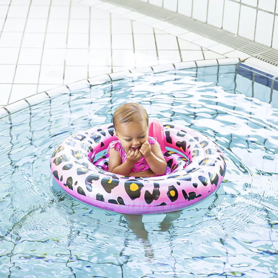 Swim Essentials Baby Float Roségoud Panter 0-1 Jaar Zwemring - Afbeelding 3