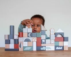 Tryco 50 Stuks Houten Blokken TR-353001 -BabyWereldNederland tr 353001 tryco wooden 50pcs blocks 10