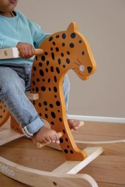 Tryco Luipaard Houten Hobbeldier TR-353009 -BabyWereldNederland tr 353009 tryco wooden rocking animal leopard 04